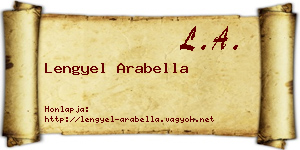 Lengyel Arabella névjegykártya